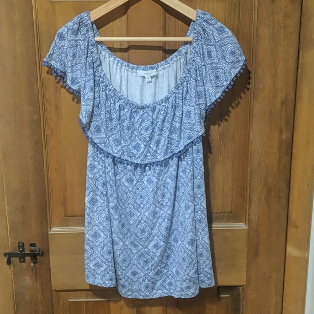 Plus size off the shoulder blouse